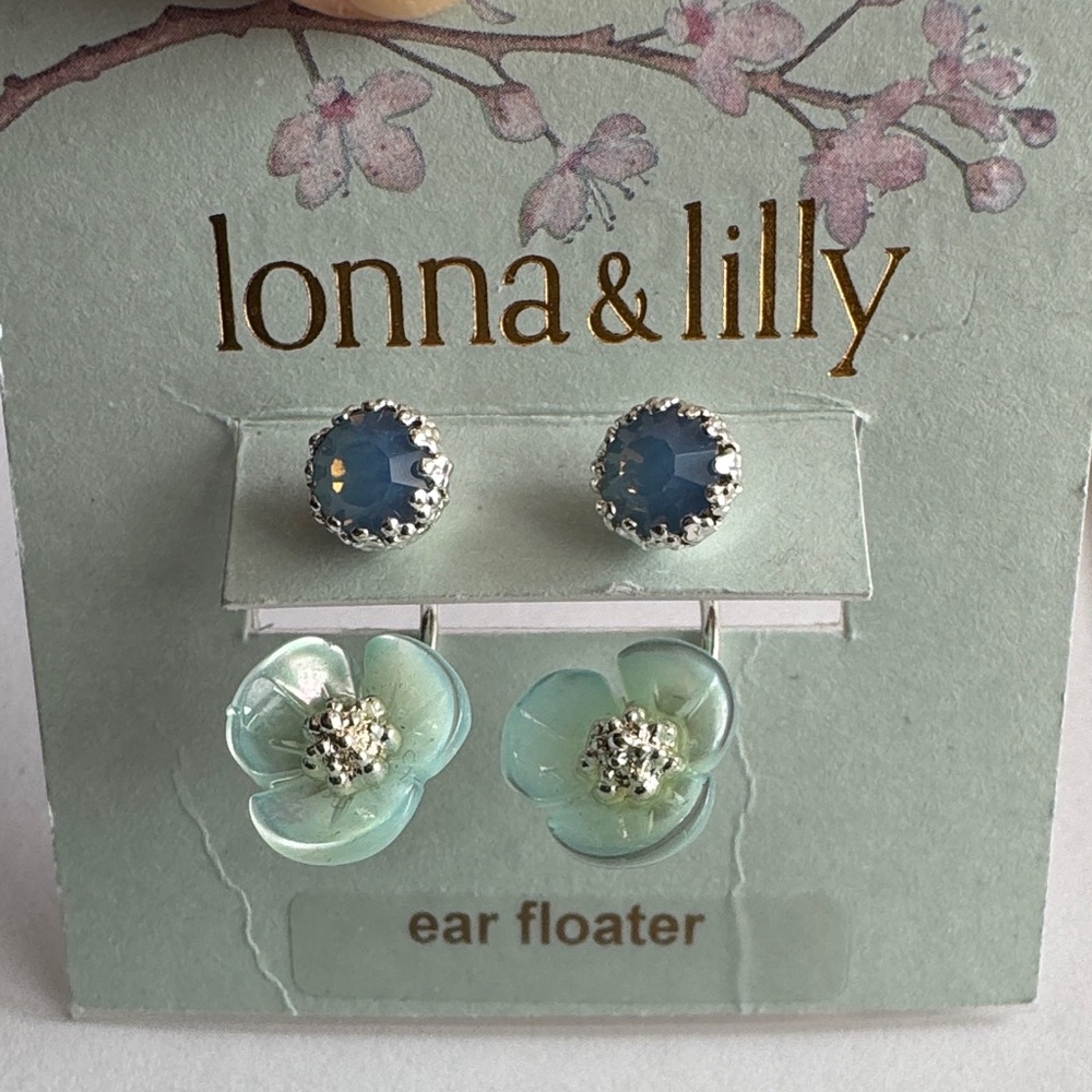 Lonna & Lilly Silver and Blue Ear Floaters
